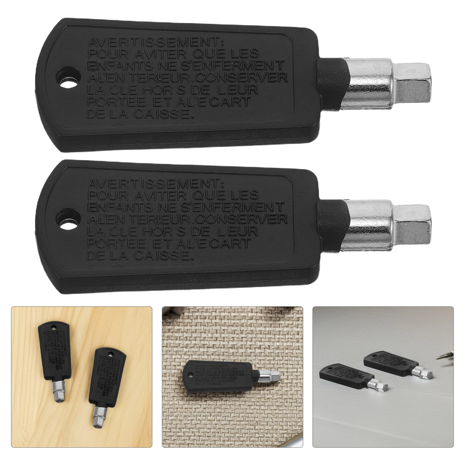 Cabinet Lock Key - قطعتان من ملحقات قفل باب الفريزر