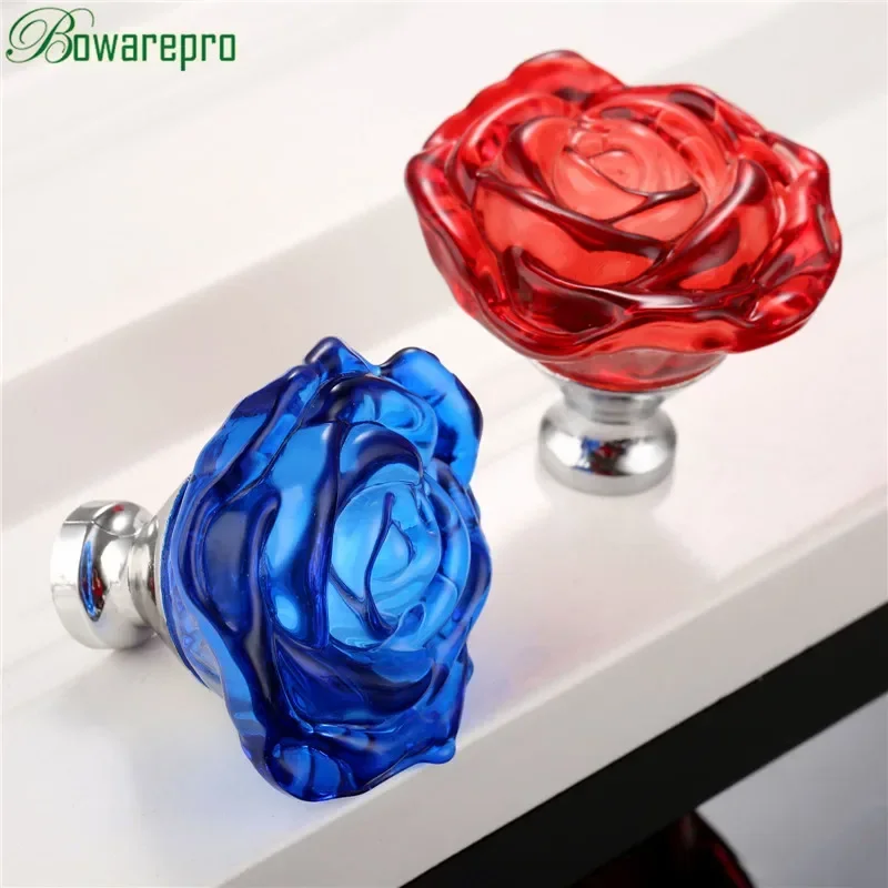 Furniture Hardware Knobs - Bowarepro 50 مللي متر كريستال روز