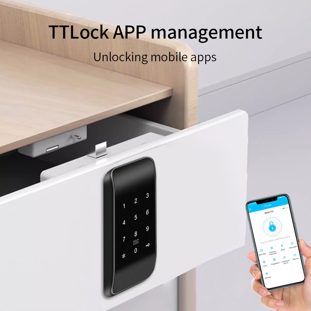 TTLOCK APP قفل خزانة ذكي 13.56 - مراجعة Cabinet Lock Key وسعره