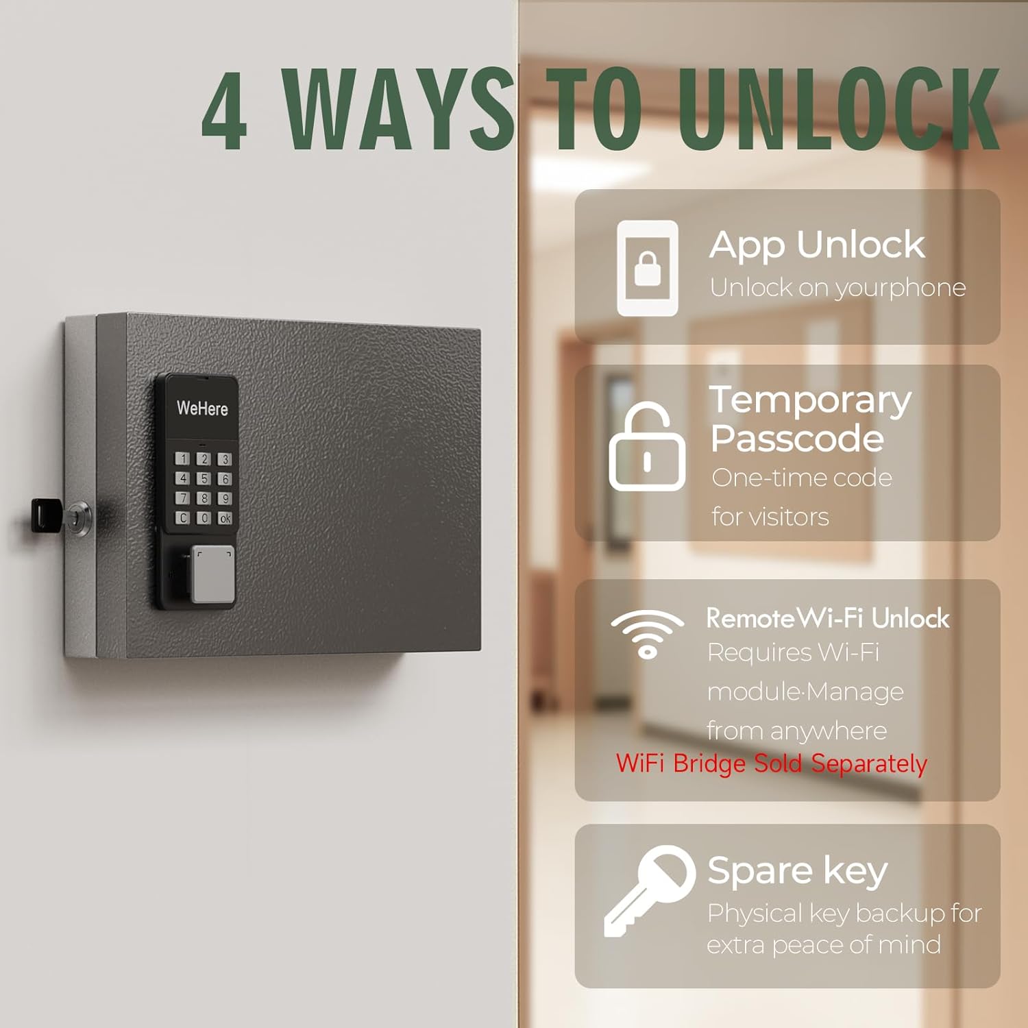 WeHere-خزانة تخزين مفاتيح ذكية - مراجعة Cabinet Lock Key وسعره