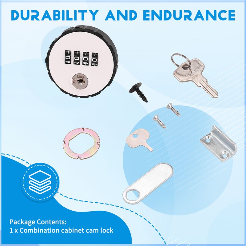 قفل خزانة رقمي بـ 4 أرقام بدون - مراجعة Cabinet Lock Key وسعره