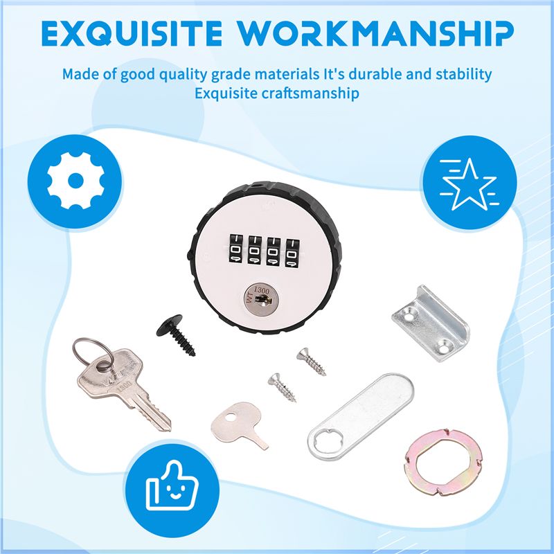 قفل خزانة رقمي بـ 4 أرقام بدون - مراجعة Cabinet Lock Key وسعره